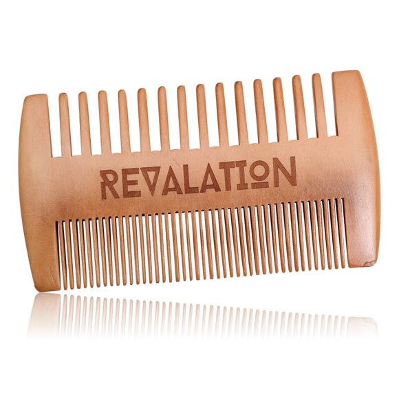 REVALATION Beard Grooming Growth Kit MENS GIFT SET Brush & Comb Wood Box - Picture 2 of 8
